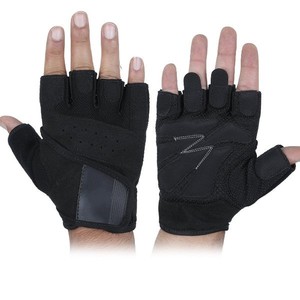 ถุงมือออกกำลังกายกันลื่นแบบระบายอากาศได้ดี สีดำเจ็ทแบล็ค - Product Image 1