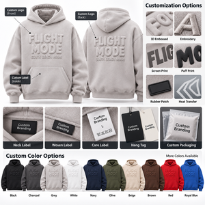 Flight Mode South <b>Beach</b> Miami Embossed Hooded Fleece Sweatshirt Unisex Oversized Casual Winter Wear 100% Cotton Vintage - Product Image 6