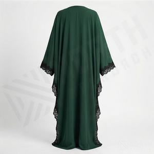 Abaya Larga Modesta de Talla Grande, Vestido Islámico, Ropa Musulmana, Vestido de Novia, Ropa Formal de Algodón y Chifón para Mujer, Venta al Por Mayor - Product Image 2