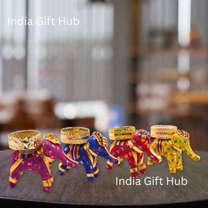 Chandelier éléphant attrayant pour Noël décoratif Diwali décor à la maison Chunri Diya Diya titulaire - Product Image 4