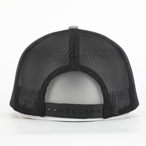 2026 Custom Color High Quality Custom Logo Solid Mesh Solid Gray Mesh Color Trucker Hat Beach 100% Acrylic Trucker Hat - Product Image 4