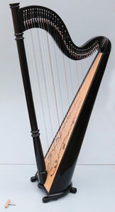 Nouvelle harpe lyre à 10 cordes en bois de rose avec étui de transport et clé d'accordage, harpe lyre en bois de rose foncé de qualité supérieure, harpe à levier à 22 cordes - Product Image 2