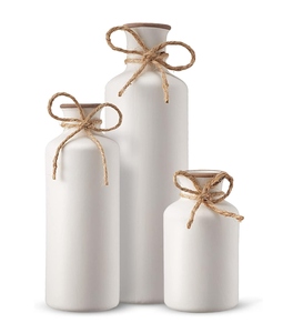 Juego de Jarrones de Cerámica Minimalistas con Acabado Mate, Decoración Artesanal para Mesa, de 8 a 16 Pulgadas, Diseño Exquisito y Duradero - Product Image 4