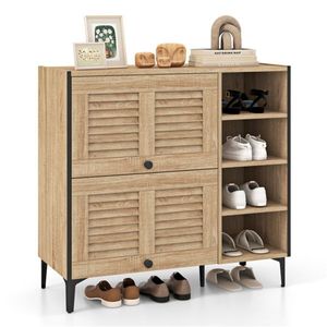 Adjustable Shelf Entry Shoe Cabinet with Flip Door for Shoe Racks - Product Image 4