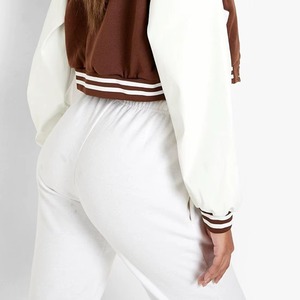 Custom Women Varsity <b>Jacket</b> Premium Wool <b>Leather</b> Sleeves Letterman Baseball Coat Street Fashion OEM ODM Factory Sample Service - Product Image 5