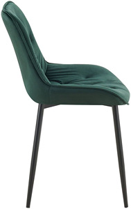 Chaise de salle à manger moderne pour hôtel et restaurant, chaise de salle à manger scandinave en velours avec pieds en métal - Product Image 5