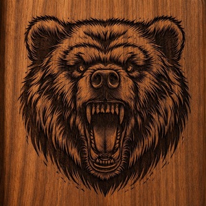 Urna Funeraria de Madera con Grabado de Oso, Ecológica y Duradera, Estilo Americano, con Capacidad de 200-220 Pulgadas Cúbicas - Product Image 6