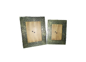 Rectangle Metal Photo <b>Frame</b> 10x15 cm <b>Gold</b> Textured Vertical Design - Product Image 4