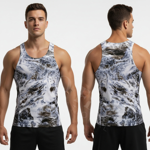 Custom Quick Dry Fitness Tank Top Lightweight Breathable Sleeveless Workout Shirt Sublimation <b>Running</b> Gym Apparel Tank - Product Image 2