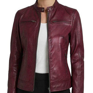 Nueva Chaqueta de Cuero Genuino para Mujer, Elegante, Hecha a Medida, de Alta Calidad, Último Diseño en Venta - Product Image 6