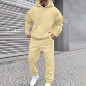 Ensemble de survêtement streetwear 2 pièces, sweat à capuche épais à manches longues et pantalon de jogging, survêtement en molleton français de haute qualité - Product Image 5