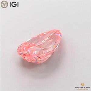 Diamant de laboratoire cultivé CVD de 1,50 carat, taille poire, couleur rose vif fantaisie, clarté VS2, certifié IGI, pour un centre de table audacieux en solitaire - Product Image 6