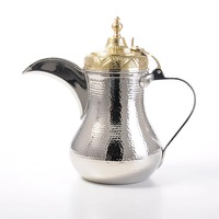 Théière en acier inoxydable écologique de qualité supérieure avec couvercle, magnifique pot à boissons pour la restauration et l'hôtellerie