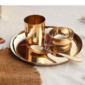 Juego de Vajilla de Bronce Kansa de Primera Calidad para la Tradición Gastronómica India y Uso en la Cocina Moderna - Product Image 6