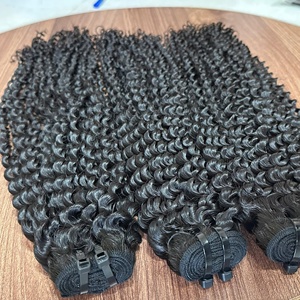 Vague Kinky Curly Extension de Cheveux Vierges Bruts Extension de Cheveux Double Pointe Dessinée Ruban Ins Bundle Cheveux Humains Prix de Gros Bundle - Product Image 5