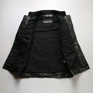 Chaleco de Cuero Genuino para Motociclistas MONGOLS, Chaleco de Cuero Vacuno Negro con Parches Bordados, Chaqueta sin Mangas de Cuero Auténtico - Product Image 6
