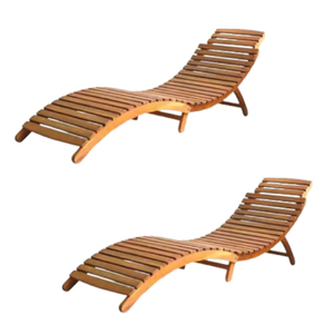 Sunset Outdoor Sunbed Modern Simple Design Beach Tumbona de madera para piscina Side y muebles de jardín - Product Image 5