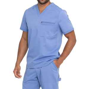 Stand Collar Zipper <b>Doctor</b> Nurse Scrubs Uniform Operating Room Solid Color Scrubs Uniforms <b>Sets</b> for Women Nurse Scrubs <b>Sets</b> - Product Image 4