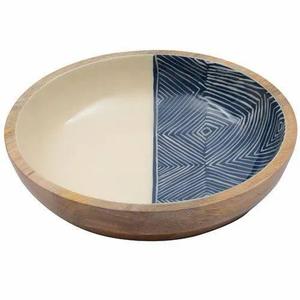 Top Selling Handmade Wooden Printed Bowl Salad Mixing Bowl for Kitchen and Restaurant Available at Factory Price - Product Image 4