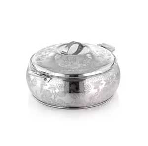 Olla térmica de madera de mango premium con tapa color oro rosa, cacerola de lujo para calentar alimentos, plato para servir en mesa o buffet. - Product Image 5