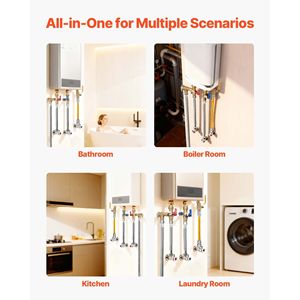 Valvole di isolamento e valvole limitatrici di pressione 600 WOG da 3/4 di pollice, kit di riparazione idraulica per acqua calda e fredda, valvola a sfera per ricambi scaldabagno - Product Image 6