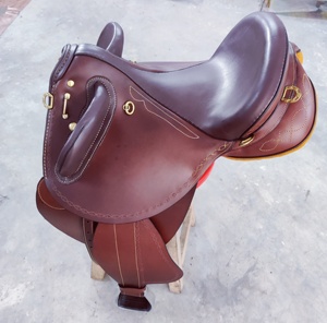 Sillín de resistencia australiano hecho a mano de cuero para montar a caballo por sillín australiano, sillín de carreras para el trabajo del ganado - Product Image 4