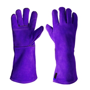 Gants de soudage en cuir de vachette pleine fleur haute performance, renforcés, résistants à l'abrasion, protection des mains et des bras pour la cuisson au barbecue - Product Image 3