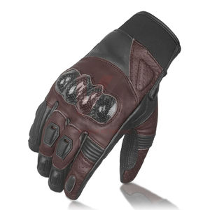 Gants de moto en cuir, imperméables, à doigts entiers, avec protection des articulations et compatibles écran tactile - Product Image 6
