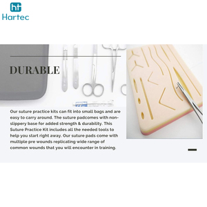 Kit de Práctica de Sutura para Estudiantes de Medicina y Enfermería, Instrumentos de Acero Inoxidable de Grado Médico Reutilizables, Autoclavables Manualmente - Product Image 5