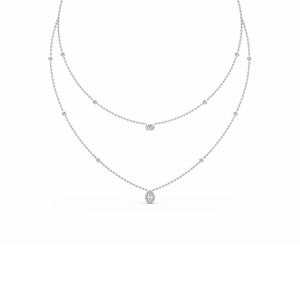 Collier à deux rangs en or rose avec diamants de laboratoire multi-formes de 1,69 ct, lumineux - Product Image 6