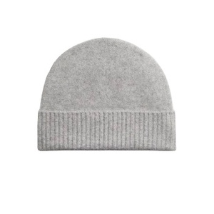 100% Cashmere Men's Luxurious Winter Warm <b>Beanies</b> Multi-Wear Fitted Border Folded Rib Pattern Hand Knitted Customizable Size - Product Image 3