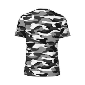 T-shirt camouflage vintage pour homme, 100% coton, coupe ajustée, tissu 260 GSM, fabrication sur mesure, vêtements de sport OEM pour activités de plein air, pêche - Product Image 5