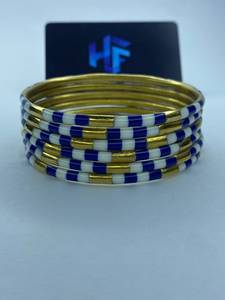 Colorful <b>Resin</b> Brass Bangles Supplier Manufacturer India Handforge Global Impex HGI-6543 Women's Ethnic Fashion Jewelry - Product Image 1