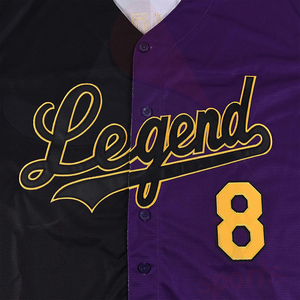 Camiseta de Béisbol Bordada de Alta Calidad con Botones, Absorbente de Humedad, Interlock, Precio Económico - Product Image 3