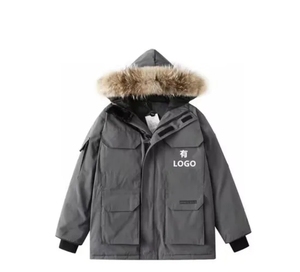 Custom Logo Winter Parka Jacket, Unisex Hooded Padded <b>Coat</b> with Faux <b>Fur</b> Trim, Warm Outdoor Jacket <b>for</b> <b>Men</b> Women OEM Wholesale - Product Image 6