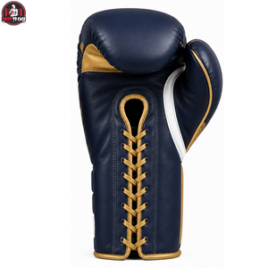 Nouveauté 2026 : Équipement de combat sur mesure, durable, produit tendance, gants de boxe à lacets bleu marine et doré - Product Image 4