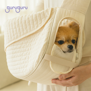 Dog Carrier Bag WAVE BAG Lightweight Dog <b>Cat</b> Pet Carrier Sling Bag Waterproof Vegan Leather Cotton Shoulder Travel Bag for Pets - Product Image 2