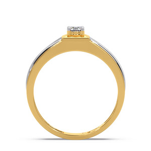 Anillo de Oro de Dos Tonos con un Solo Diamante - Product Image 2