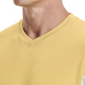 เสื้อลาครอสแขนสั้นผ้าตาข่ายคอวีสำหรับผู้ชาย โพลีเอสเตอร์ 100% เสื้อลาครอสชาย - Product Image 5