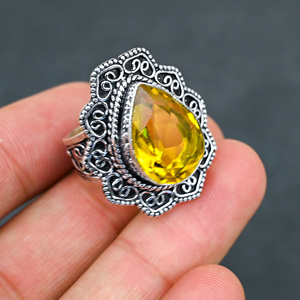 Anillos de Plata 925 Amarillos de Lujo para Fiesta (Sin Piedras Preciosas) - Product Image 2