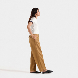 Pantalon décontracté pour femme de haute qualité, coupe droite, taille haute, respirant, écologique, coupe bootcut, en polaire, imperméable, idéal pour l'été – Vente en gros - Product Image 4