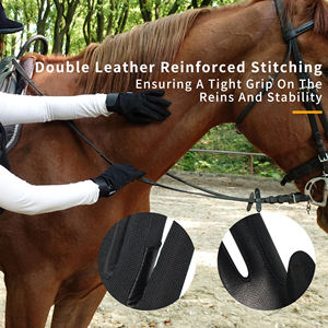 ถุงมือขี่ม้าหนังแท้แบบเต็มนิ้ว ยี่ห้อ Private Label ดีไซน์ทันสมัย ปิดด้วยแถบตีนตุ๊กแก ป้องกันรังสียูวี สำหรับทุกเพศ - Product Image 5