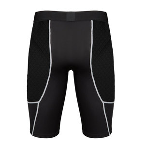 <b>Men</b> Compression <b>Shorts</b> Mid Waist Elastic Breathable Quick Dry Spandex Nylon Sporty Panelled Design <b>Black</b> - Product Image 4