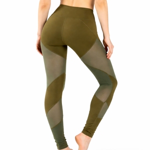 Leggings de yoga de cintura alta con paneles de malla para mujer, elásticos, ajustados, para fitness, entrenamiento, gimnasio, transpirables. - Product Image 2