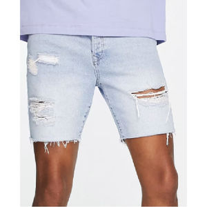 Shorts en jean pour hommes personnalisés de haute qualité, design uni décontracté avec logo personnalisé, service OEM accepté, prix abordable - Product Image 3