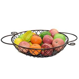 Panier à fruits au design moderne, fabriqué en Inde, à bas prix, pour la cuisine et la salle à manger, panier à fruits en fil métallique plaqué or, bol à fruits en fil métallique robuste - Product Image 3