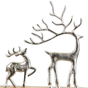 Par de renos modernos de metal dorado para Navidad, estatua de reno de pie, figura de animal, decoración de mesa - Product Image 3