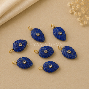 <b>Lapis</b> <b>Lazuli</b> Leaf Inlay <b>Pendant</b> 14x10mm Blue Gemstone Leaf Shape Loose Stone Jewelry Making Necklace Craft Supply - Product Image 4