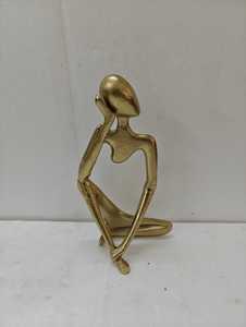 Juego de 3 Esculturas Abstractas Estilo Pensador con Acabado Dorado, Decoración para el Hogar, Decoración Nórdica para Sala de Estar, Escritorio, Regalo Especial - Product Image 4