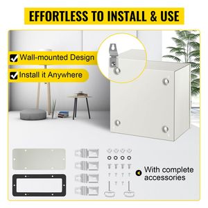 Armadio Elettrico in Acciaio NEMA 4X 12 X 12 X 8 Piedi IP67 Impermeabile e Antipolvere per Uso Esterno/Interno - Product Image 4